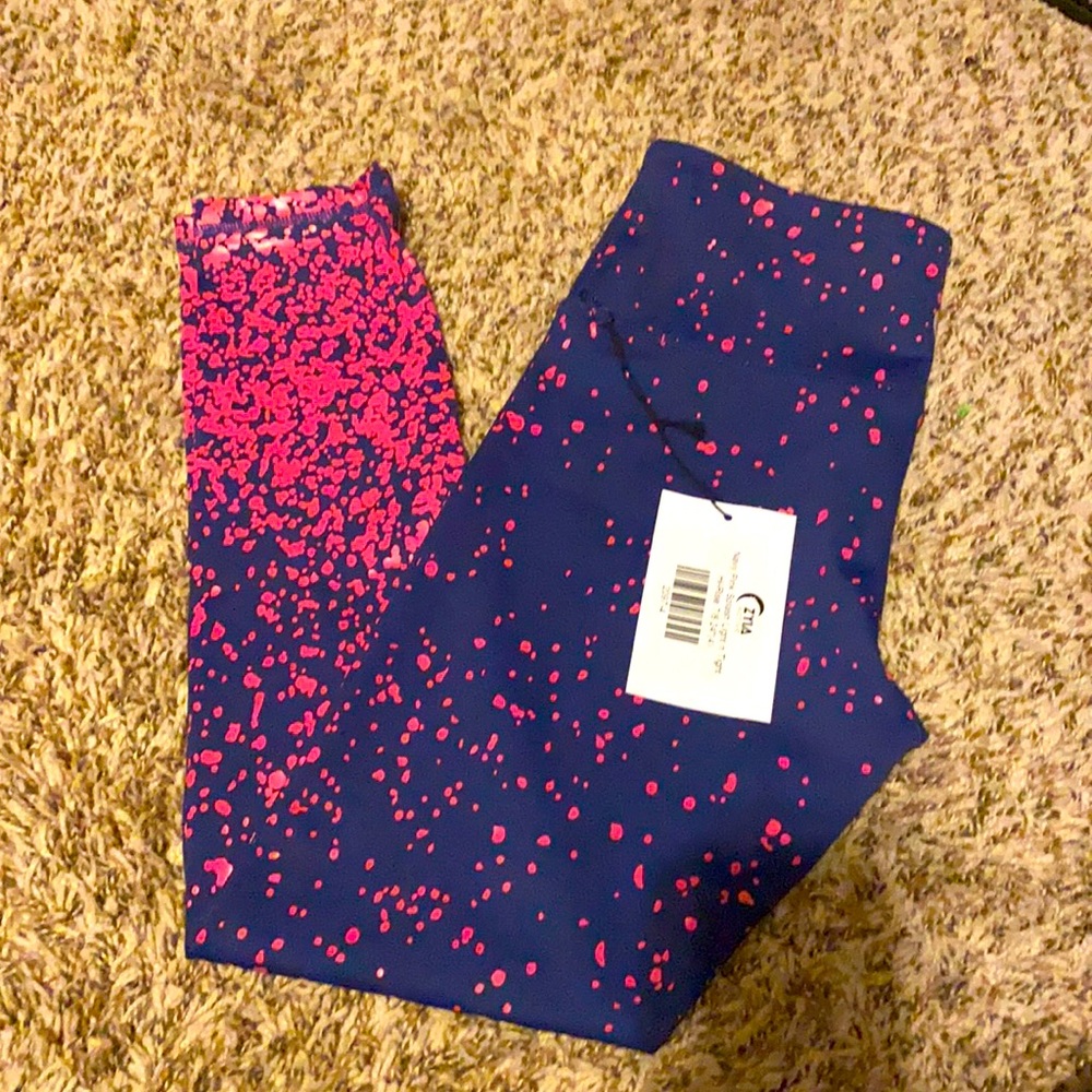 NWTB zyia size 4 navy pink light and tight high rise 7/8